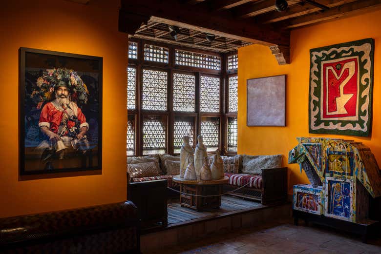 Interior da Casa Hassan Fathy do Museu Sa Bassa Blanca