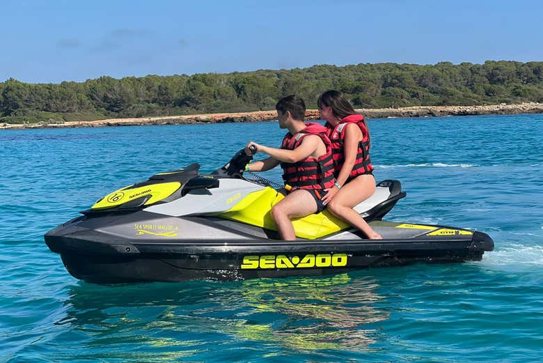 Pilotando o jet ski
