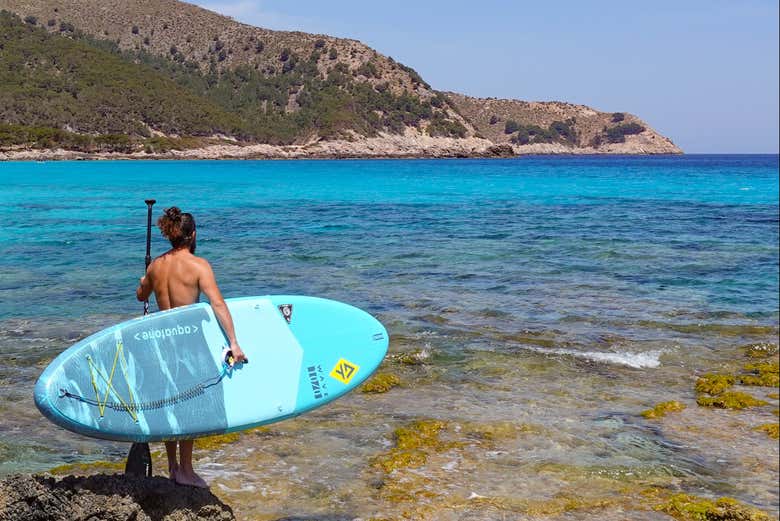 Pronto para começar a praticar paddle surf