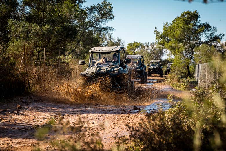 Desfrutando do tour de buggy pelo interior de Mallorca