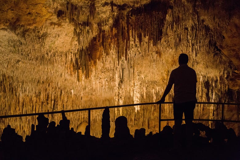 Visitando as cavernas do Drach